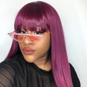 Rhinestone Decor Sunglasses